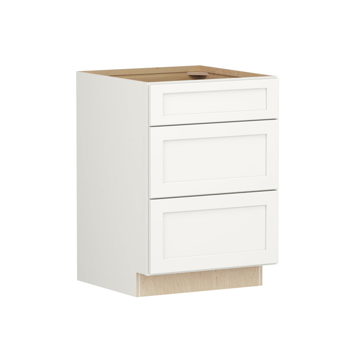 Shenandoah PRO Express Breckenridge 24-in W x 34.5-in H x 24-in D Linen Full Overlay 3-Drawer Base Fully Assembled Plywood Cabinet