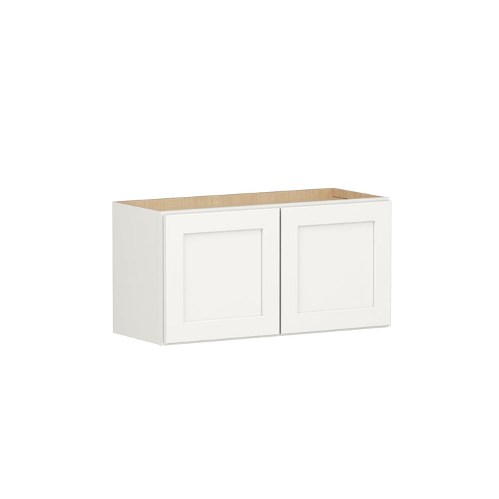 Shenandoah PRO Express Breckenridge 30-in W x 15.125-in H x 12-in D Linen Full Overlay Wall Fully Assembled Plywood Cabinet (Recessed Panel Shaker Door Style)