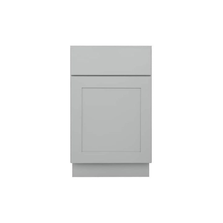 RELIABILT Overlake 21-in W x 34.5-in H x 24-in D Gray 1-Drawer Base Ready To Assemble Plywood Cabinet (Recessed Panel Shaker Door Style)