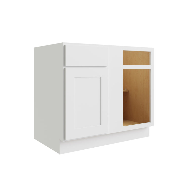 RELIABILT Parkstone 33-in W x 34.5-in H x 24-in D White Blind 1-Drawer Base Fully Assembled Plywood Cabinet (Flat Panel Shaker Style)