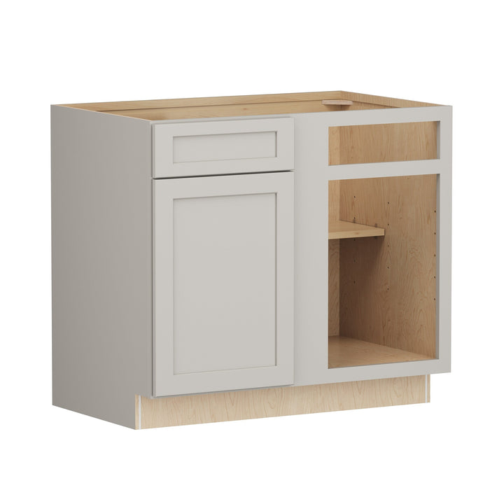 Shenandoah PRO Express Breckenridge 39-in W x 34.5-in H x 24-in D Stone Full Overlay Blind 1-Drawer Corner Base Fully Assembled Plywood Cabinet (Recessed Panel Shaker Style)