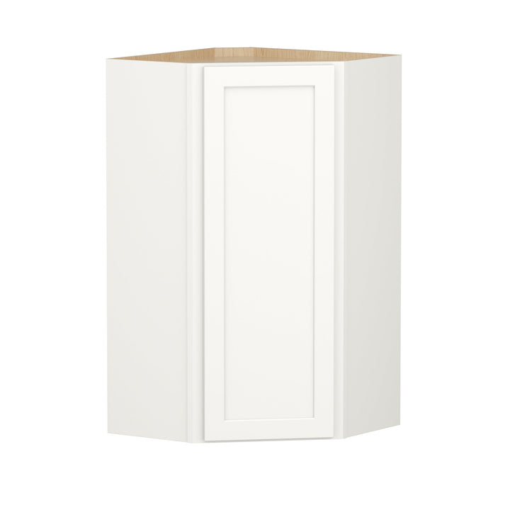 Shenandoah PRO Express Breckenridge 24-in W x 42.125-in H x 15-in D Linen Full Overlay Diagonal Corner Wall Fully Assembled Plywood Cabinet (Recessed Panel Shaker Style)