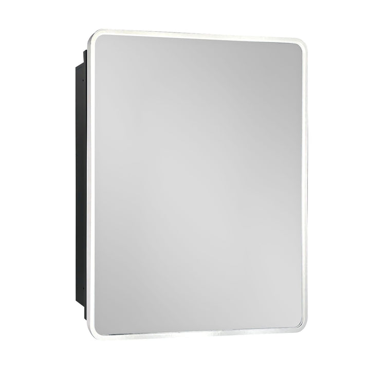 WELLFOR 24-in x 30-in Surface/Recessed Mount Silver Mirrored Medicine Cabinet