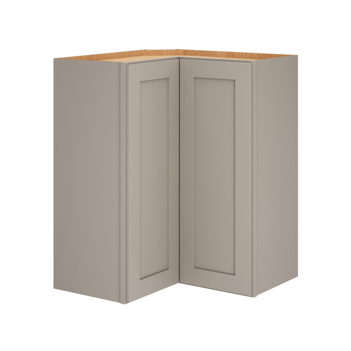 Diamond Express Jamestown 36-in W x 30-in H x 12-in D Cloud Gray L-shaped Corner Wall Fully Assembled Plywood Cabinet (Recessed Panel Shaker Style)