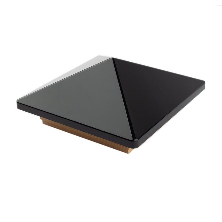Deckorators 6-in x 6-in Black Plastic Cedar Deck Post Cap