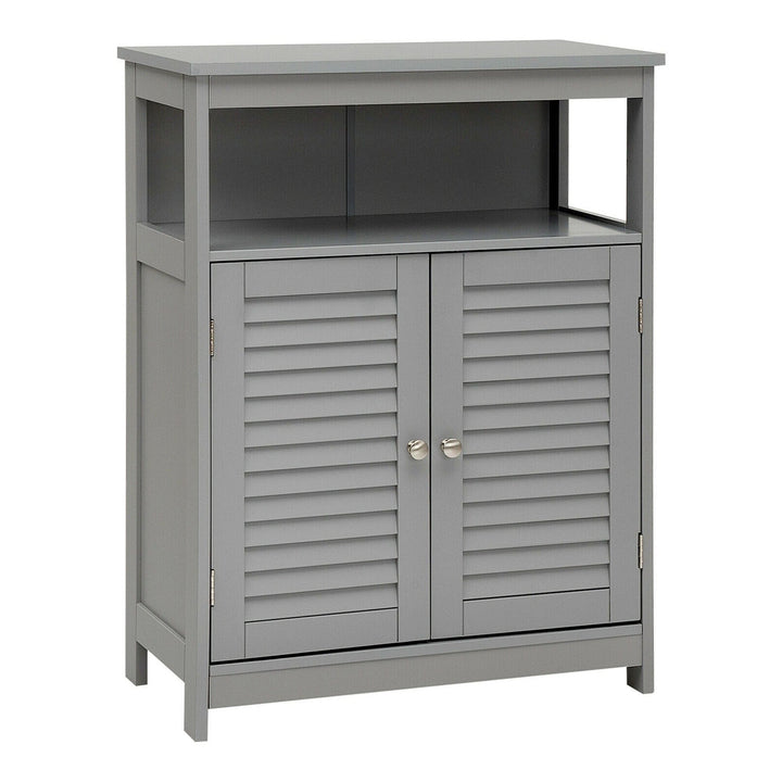 WELLFOR 23.5-in x 31.5-in x 12-in Gray Freestanding Linen Cabinet