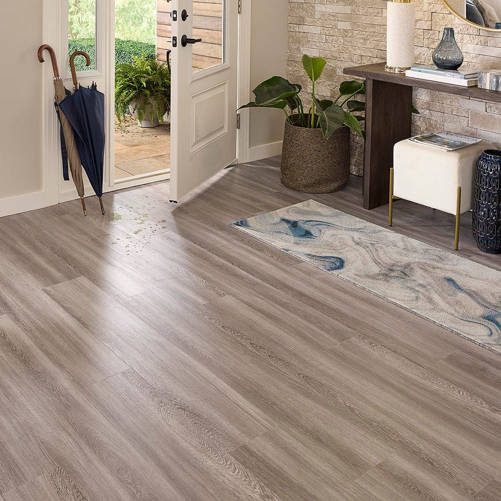 Pergo DuraCraft Lourdes Oak Gray Waterproof Luxury Vinyl Plank Flooring - 17.32 sq ft/ Carton