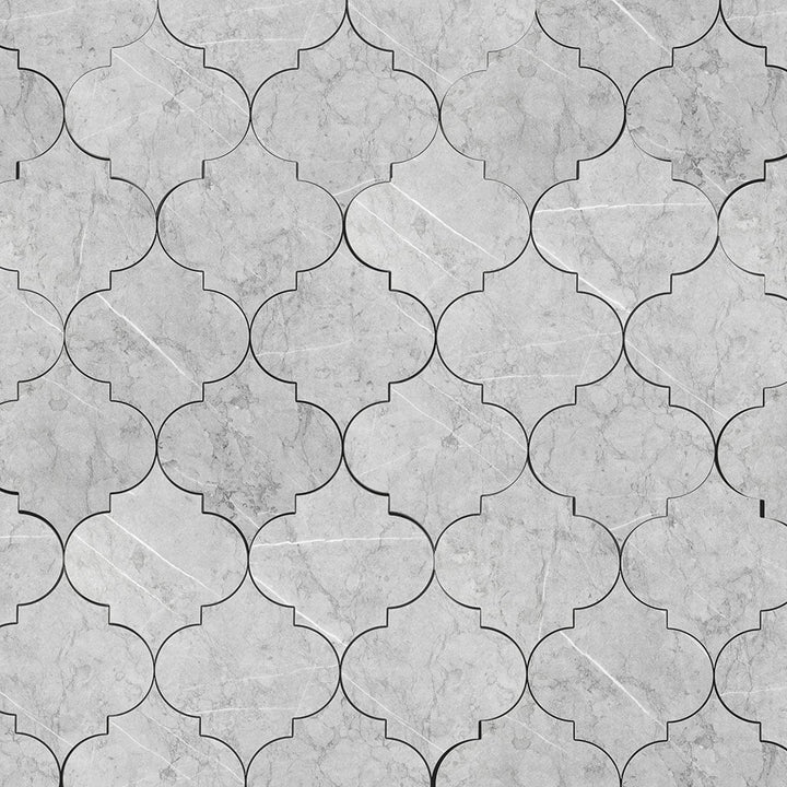 Peel&Stick Tile Peel and Stick Chantilly Gray gray 10-in x 12-in Matte PVC Patterned Arabesque Peel and stick Mosaic Wall Tile product image