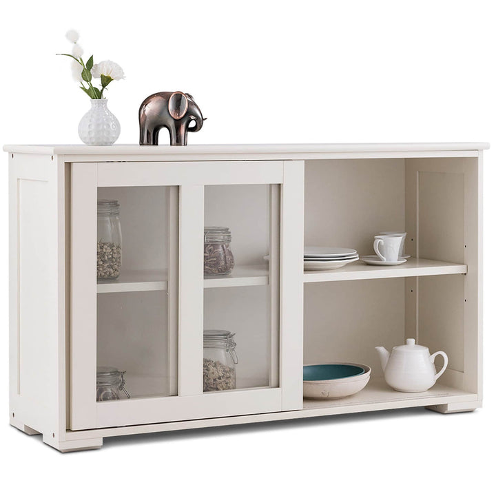 Costway 13-in W x 24.5-in H Mdf Cream White Freestanding Utility Storage Cabinet