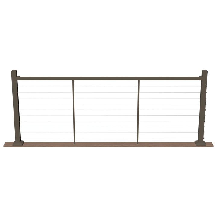 Deckorators Contemporary Cable 8-ft x 36-in Textured Bronze Aluminum Deck Cable Rail Kit