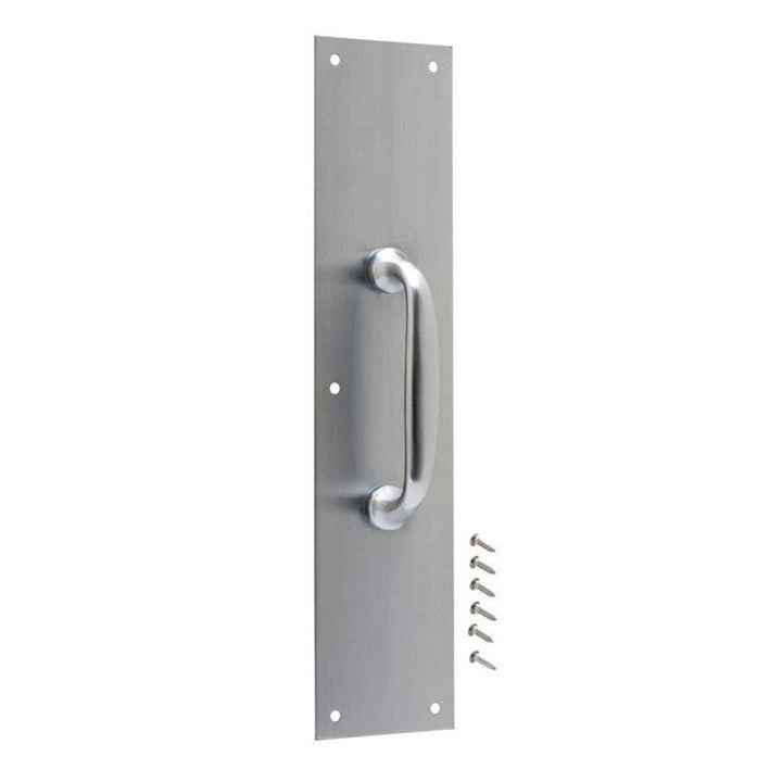 3-1/2 in. x 15 in. Satin Aluminum Pull Plate