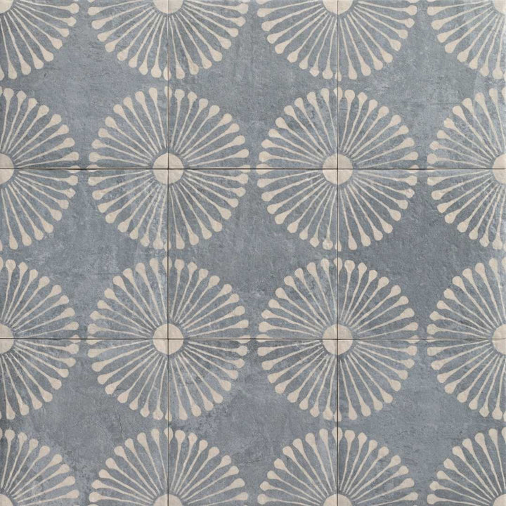 The Tile Life Amanecer Azul 8-in x 8-in Satin Porcelain Patterned Floor and Wall Tile product image