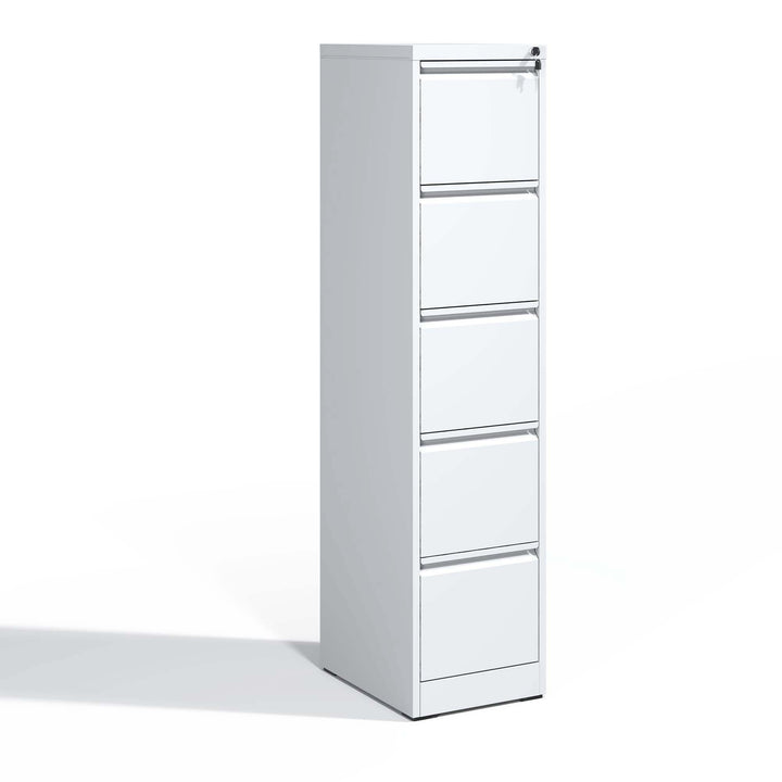 Kahomvis White Office Cabinet