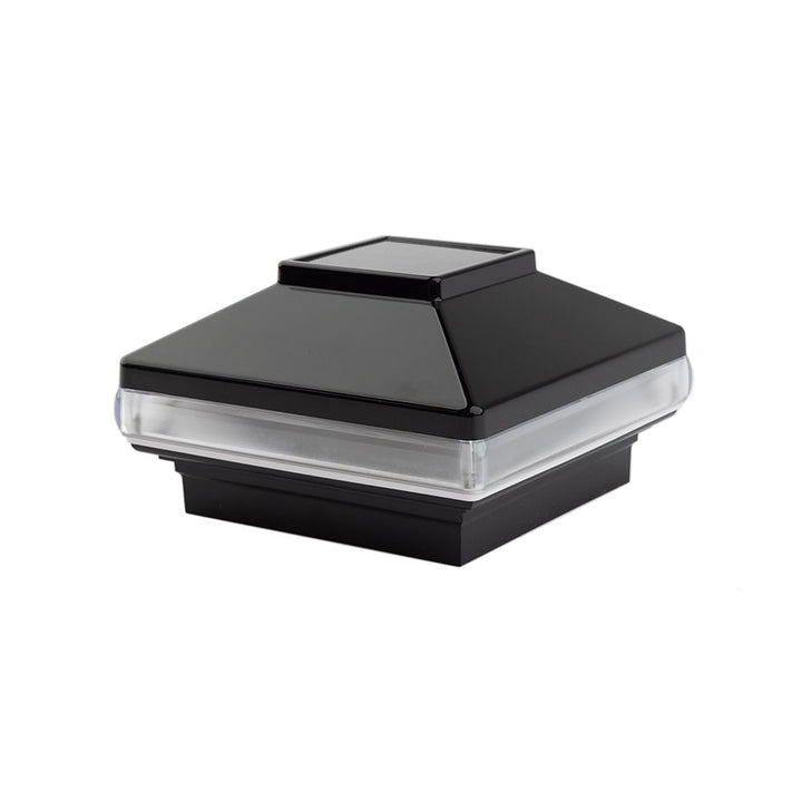 Deckorators 4-in x 4-in 5-Lumen 1-Watt Black Battery-operated LED Outdoor Post Cap Light (6500 K)