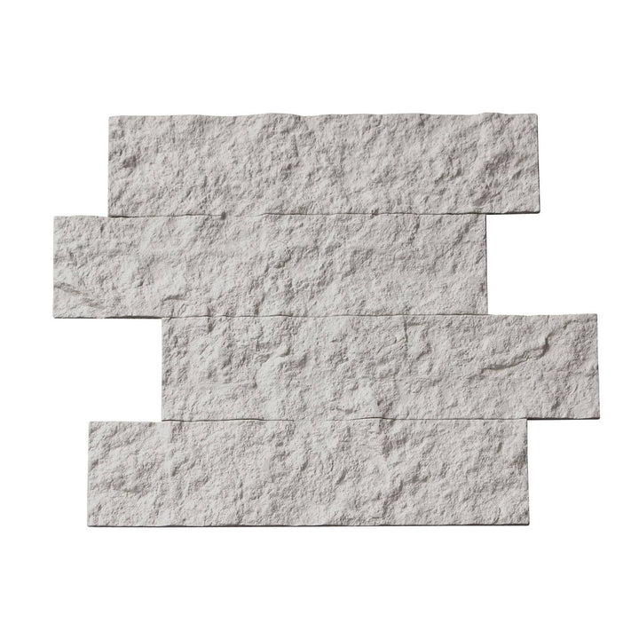 LuxySplash Annetta Off-White 12-in x 15-in Natural Natural stone Mixed Subway Peel and stick Wall Tile product image