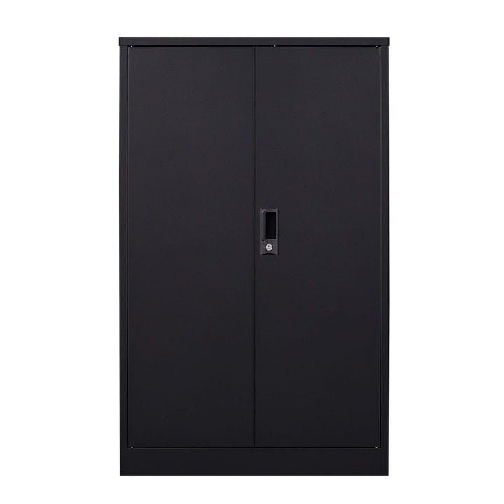 Siavonce Black 3-Shelf Office Cabinet