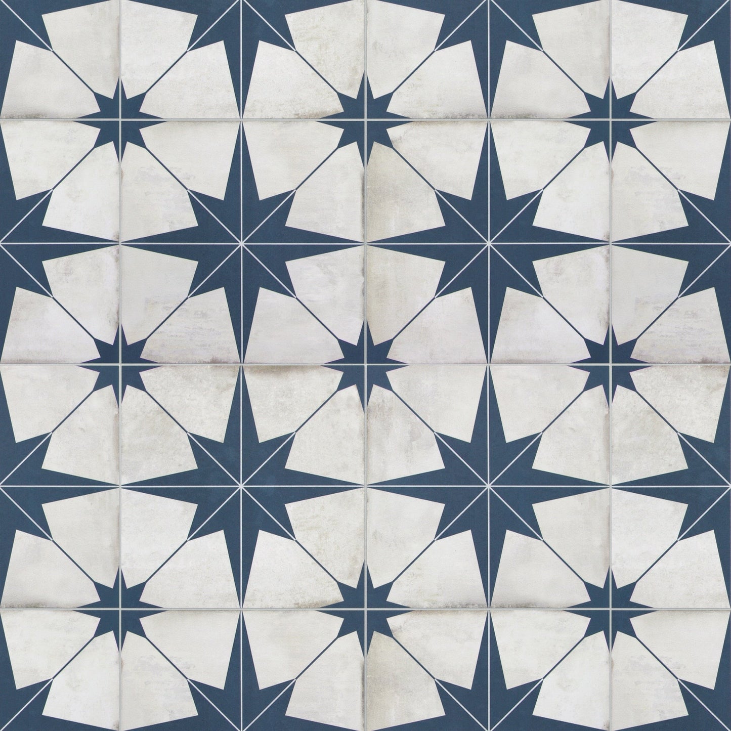 SUNWINGS Patterned Blue Star 12-in x 12-in Matte Composite Patterned Peel and stick Mosaic Wall Tile product image