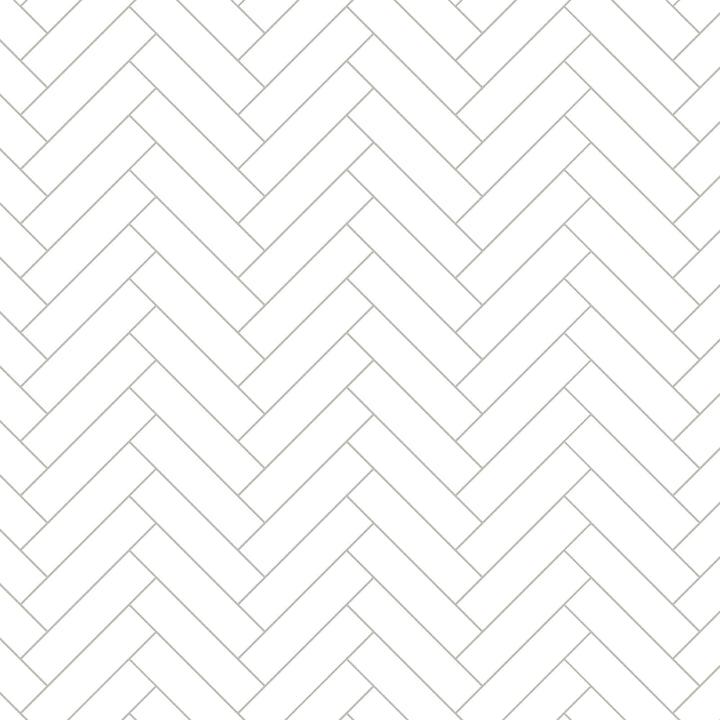 SUNWINGS White 12-in x 13-in Honed Composite Herringbone Peel and stick Mosaic Wall Tile product image