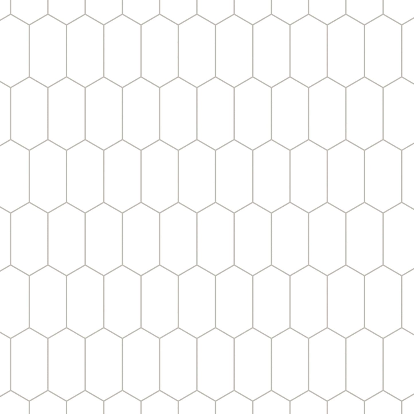 SUNWINGS Small Picket Pure White 11-in x 12-in Matte Composite Hexagon Peel and stick Mosaic Wall Tile product image