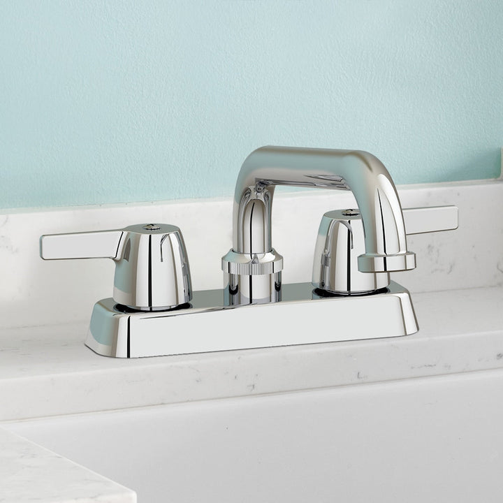 Project Source Chrome 2-Handle Deck-Mount Utility Faucet