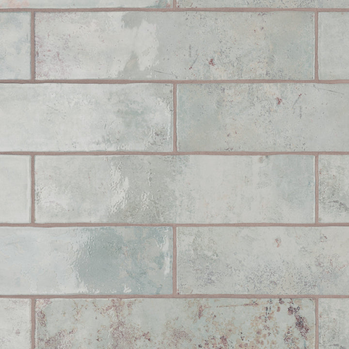 Affinity Tile Biarritz Green 3-in x 12-in Multi-finish Ceramic Brick look Wall Tile product image