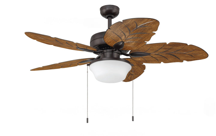 Harbor Breeze Waveport 52-in Weathered Bronze Indoor/Outdoor Ceiling Fan with Light Kit, 5 Blades