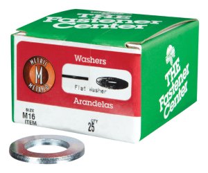 Hillman Zinc-Plated Steel M16 mm Flat Washer, 25-Pack