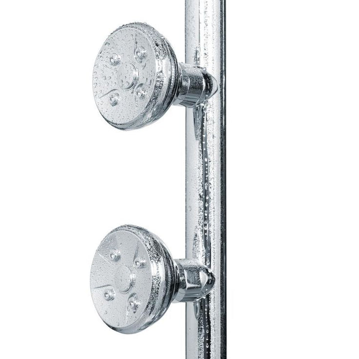 7-spray 8 in. Dual Shower Head and Handheld Shower Head with Body spray in Chrome