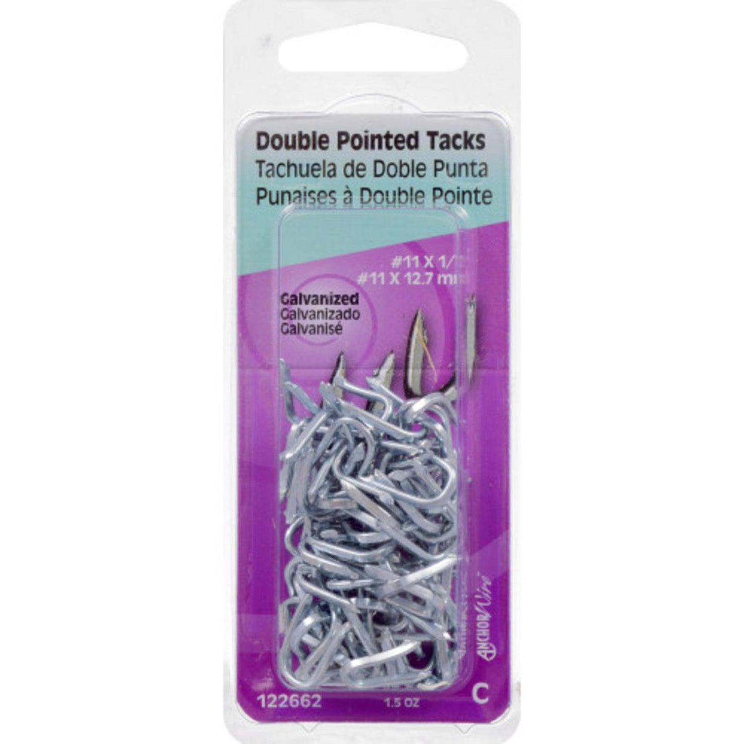 Hillman No. 11 Galvanized Steel Double Point Tack Staple, 11 Gauge, 1.5 oz