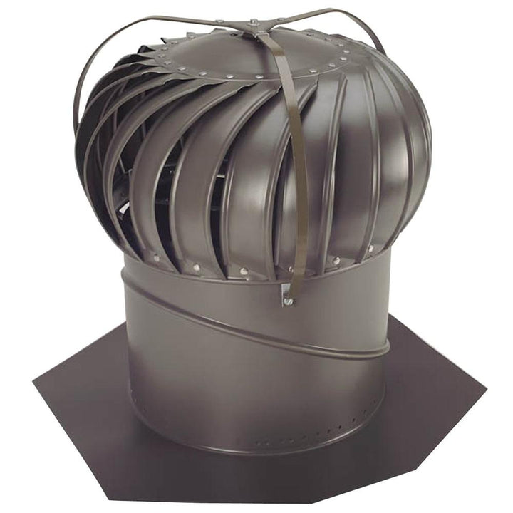 14 in. Weathered Bronze Aluminum Externally Braced Whirlybird Wind Turbine - Super Arbor