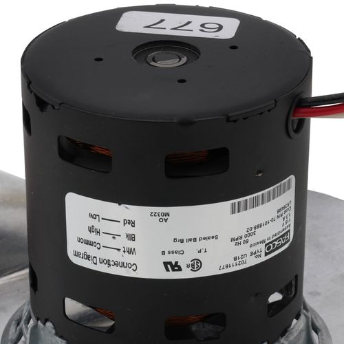 Rheem 70-101888-02 blower motor - side view (Voltage: 120v; Product Type: Blower Motor)
