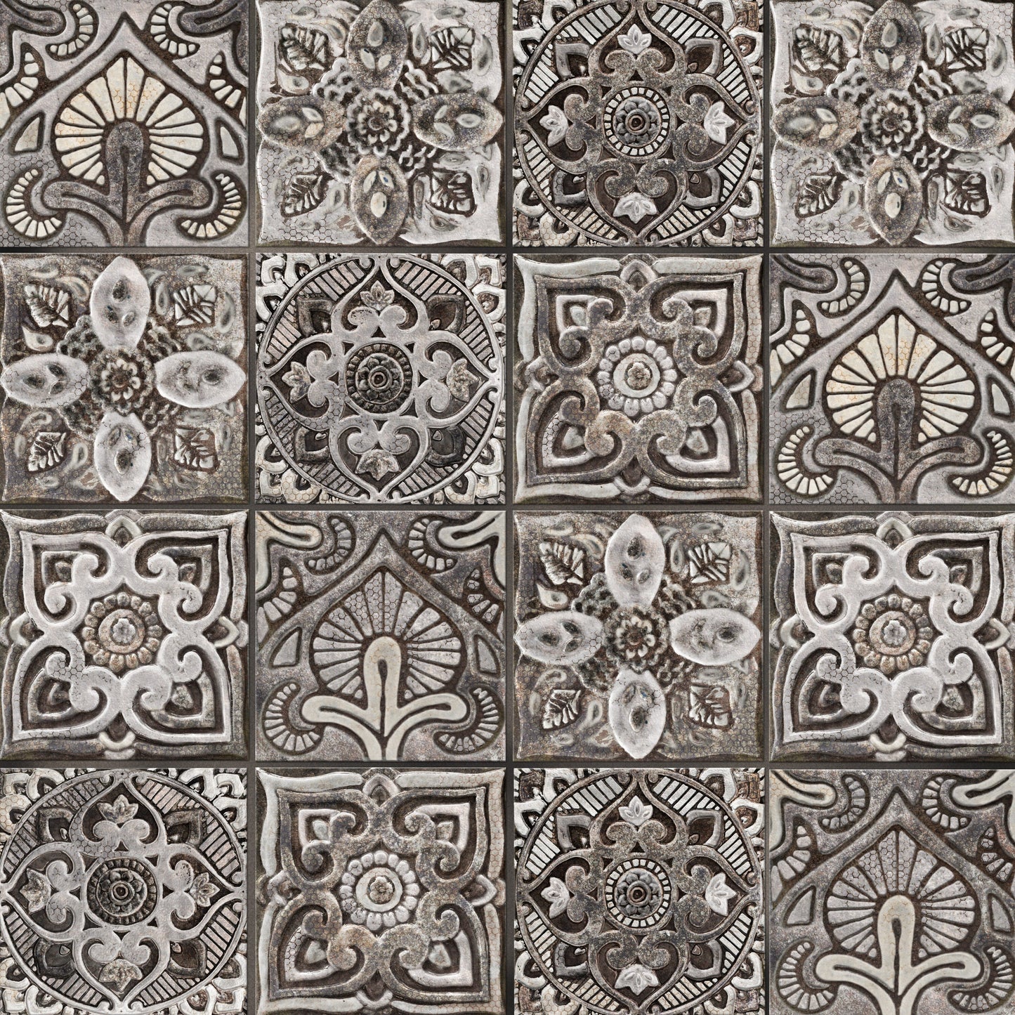 Affinity Tile Mandala Decor Mix Mystikos 8-in x 8-in Multi-finish Ceramic Patterned Wall Tile product image