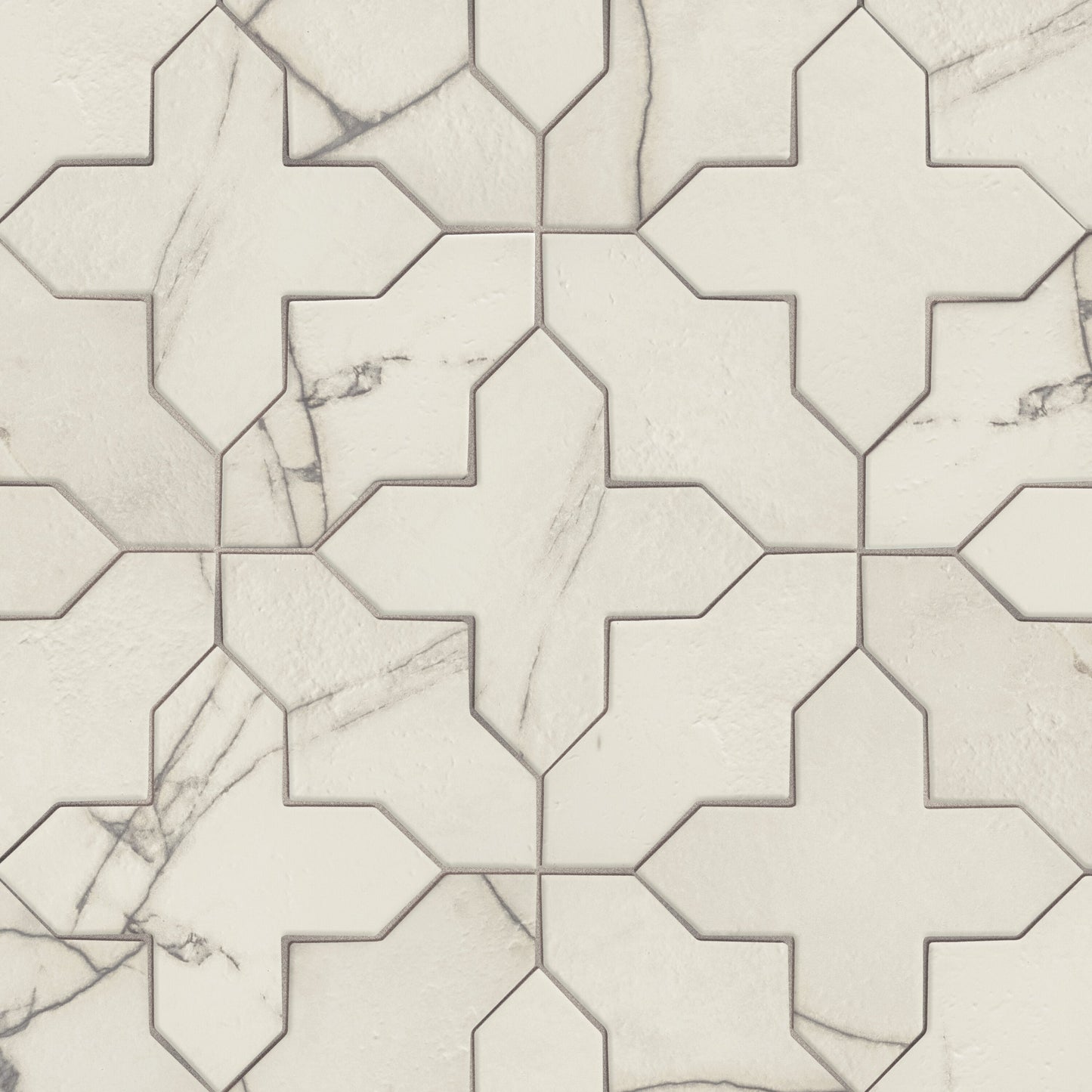Affinity Tile Istanbul Squire Shield Day with Day Cross 6-in x 8-in Multi-finish Porcelain Marble look Multi-shaped Floor and Wall Tile product image