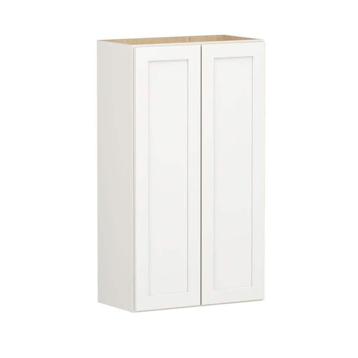 Shaker Full Overlay 24 in. W x 12 in. D x 42 in. H Plywood Assembled Wall Kitchen Cabinet in Linen White