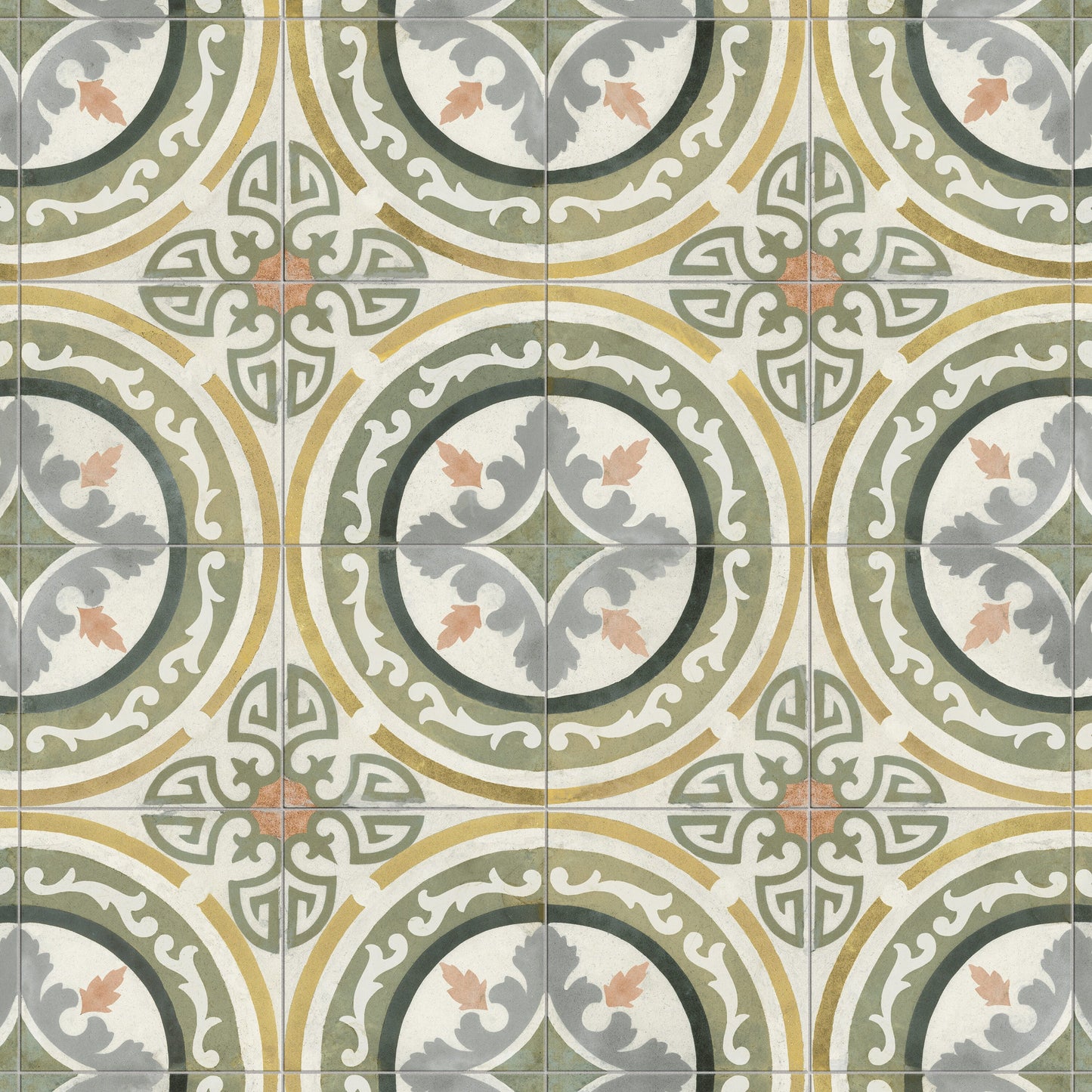 Affinity Tile Kings Barna Gracia 18-in x 18-in Multi-finish Ceramic Encaustic Floor and Wall Tile product image