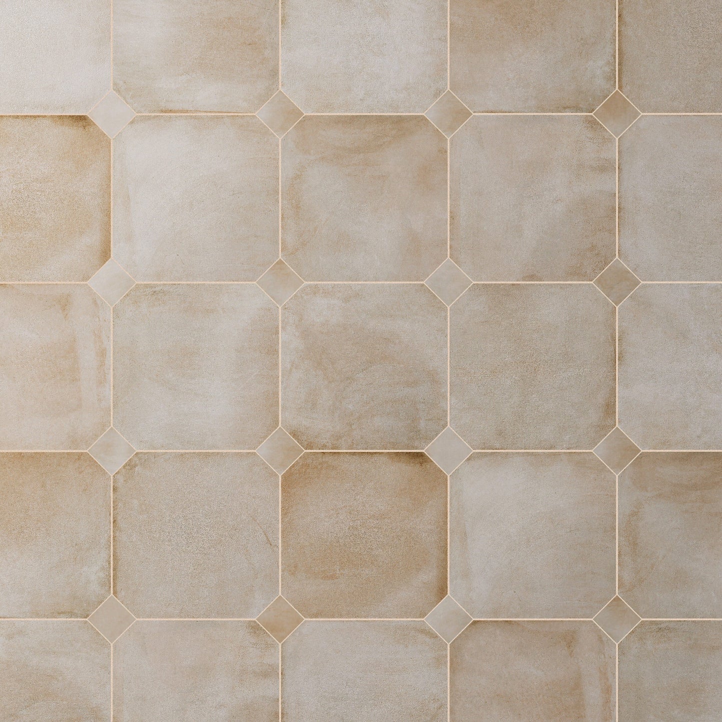 Affinity Tile Laverton Octagon Arena with Taco Arena 8-in x 8-in Matte Porcelain Cement look Multi-shaped Floor and Wall Tile product image