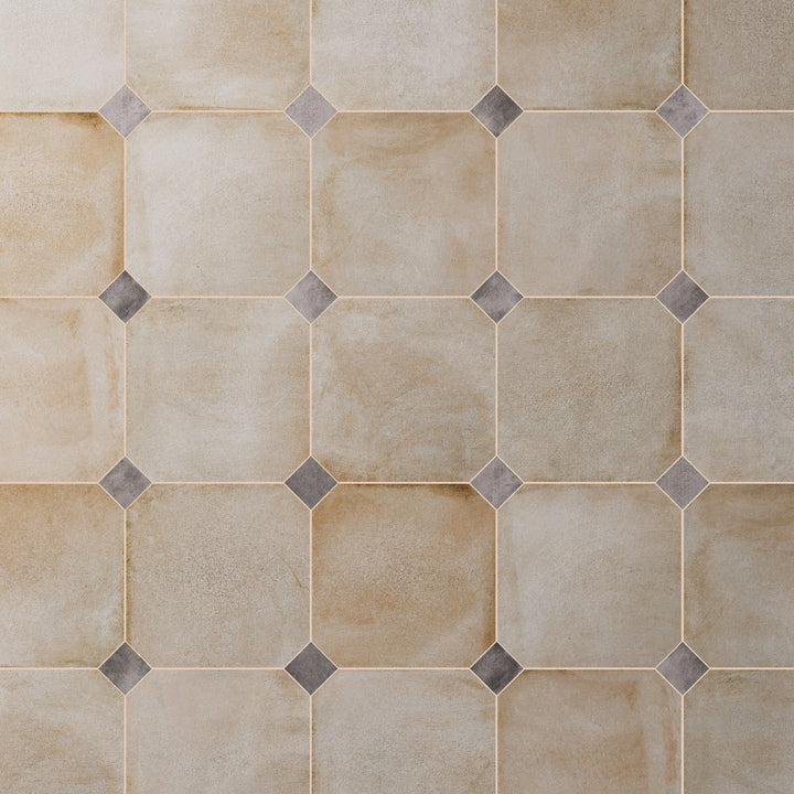 Affinity Tile Laverton Octagon Arena with Taco Gris 8-in x 8-in Matte Porcelain Cement look Multi-shaped Floor and Wall Tile product image
