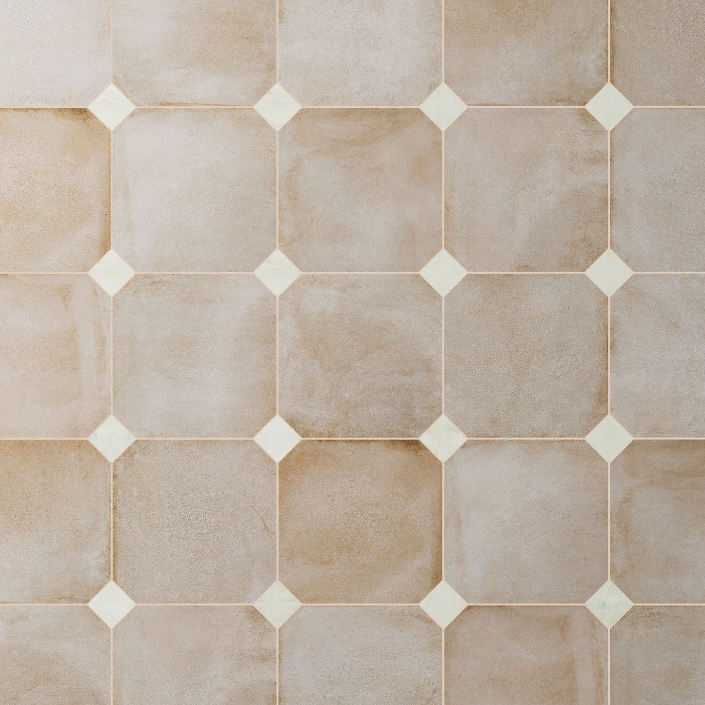 Affinity Tile Laverton Octagon Arena with Taco Nieve 8-in x 8-in Matte Porcelain Cement look Multi-shaped Floor and Wall Tile product image