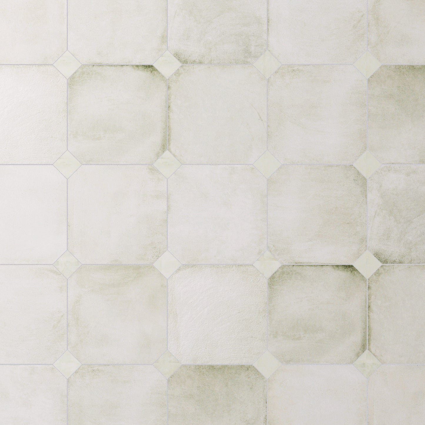 Affinity Tile Laverton Octagon Nieve with Taco Nieve 8-in x 8-in Matte Porcelain Cement look Multi-shaped Floor and Wall Tile product image