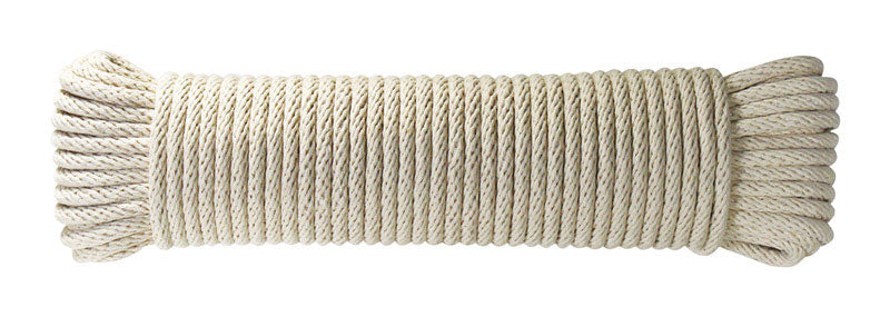 Ace 5/16 in. Diameter x 100 ft. White Solid Braided Cotton Sash Cord