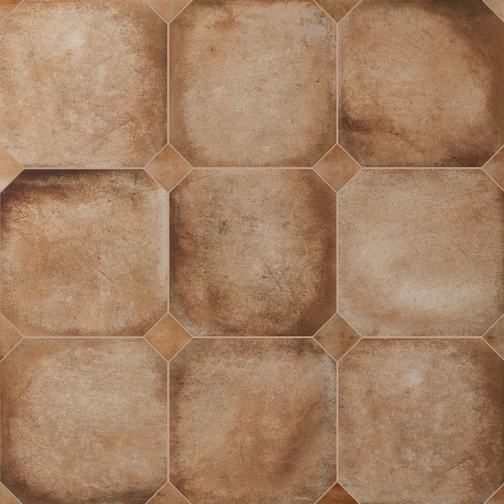 Affinity Tile Laverton Octagon Natural with Taco Natural 8-in x 8-in Matte Porcelain Cement look Multi-shaped Floor and Wall Tile product image
