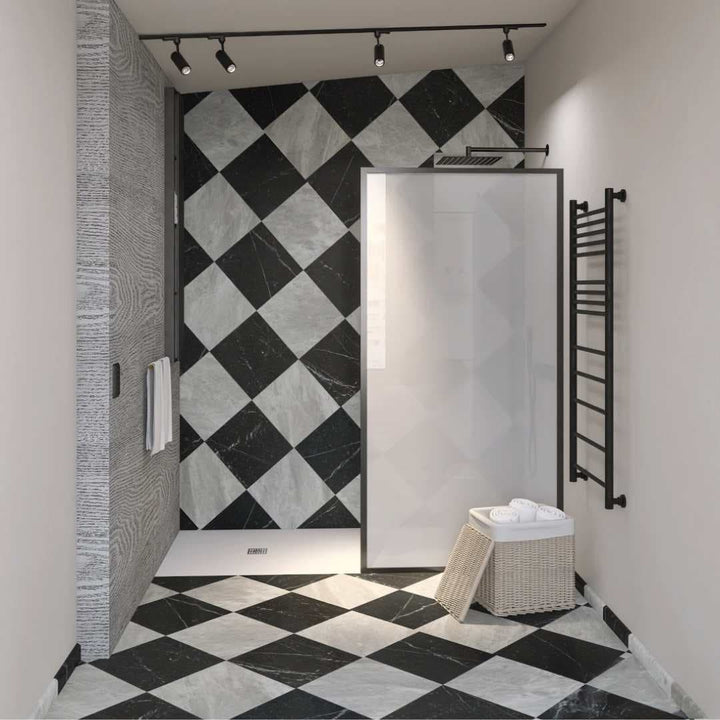The Tile Life Checkmate Carrara 12-in x 12-in Honed Natural stone Marble Marble look Floor and Wall Tile product image
