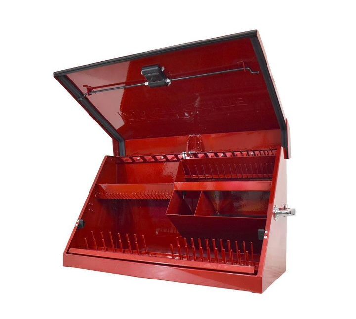 31 in. W x 16 in. D Portable Metallic Red Triangle Top Tool Chest for Sockets, Wrenches and Screwdrivers