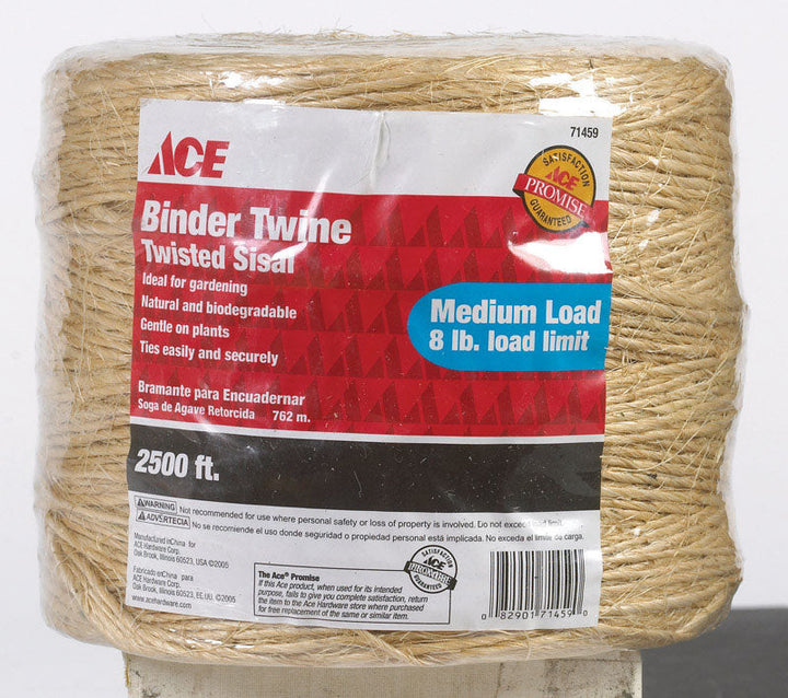 Ace 2500 ft. Twisted Sisal Binder Twine, Natural Brown