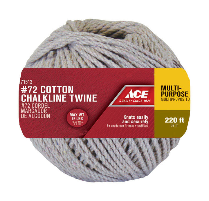 Ace 1/8 in. D x 220 ft. Natural Twisted Cotton Cord