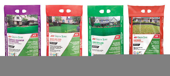 Ace 4 Step Annual Program Lawn Fertilizer for All Grasses, Covers 5,000 sq ft