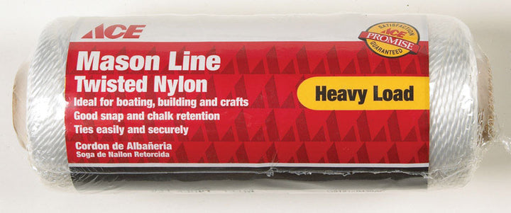 Ace #21 x 430 ft White Twisted Nylon Mason Line