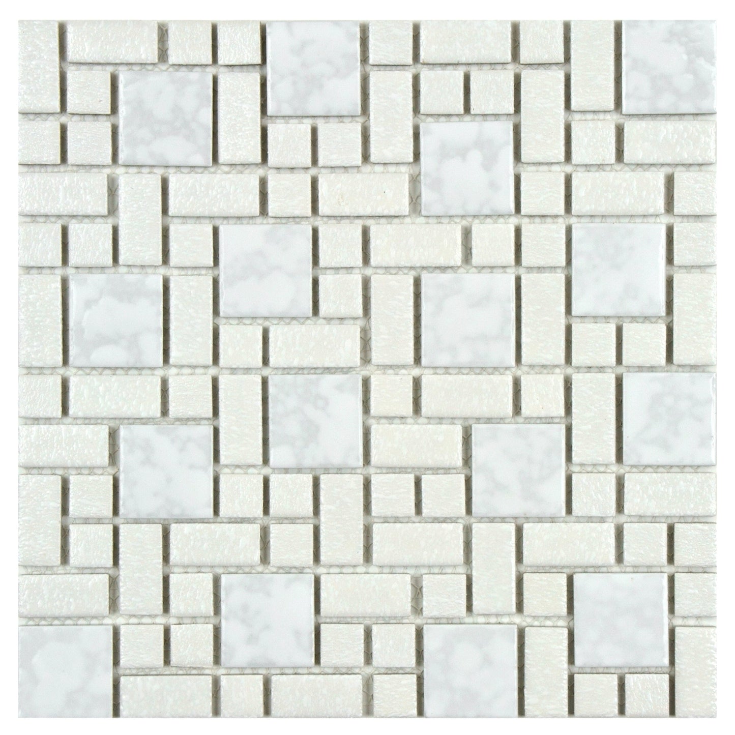 Affinity Tile University White 12-in x 12-in Multi-finish Porcelain Mosaic Floor and Wall Tile product image