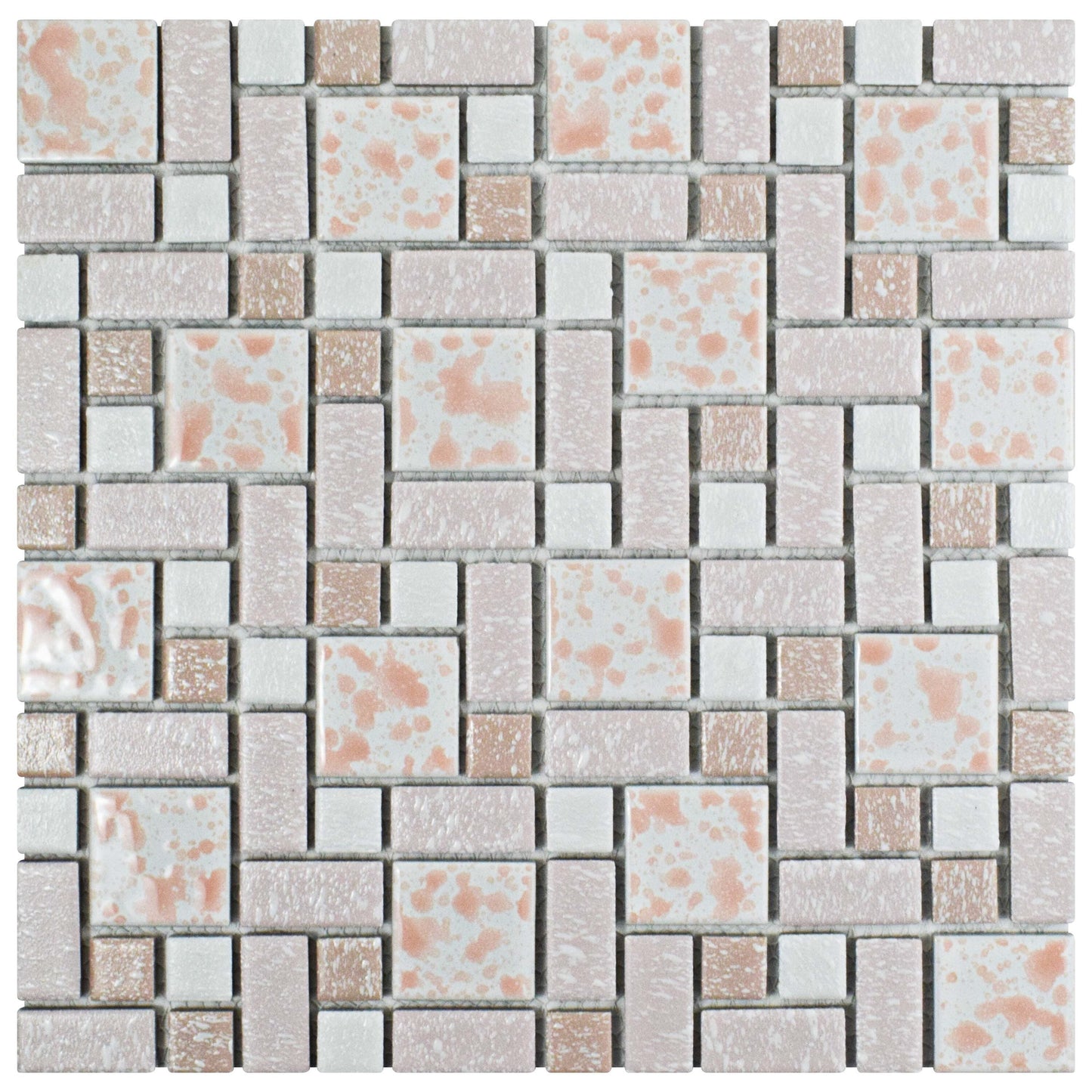 Affinity Tile University Pink 12-in x 12-in Multi-finish Porcelain Mosaic Floor and Wall Tile product image