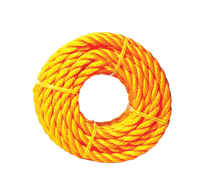 Ace 1/2 in. Diameter x 50 ft Yellow Twisted Polypropylene Rope